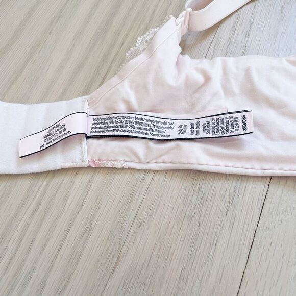 BUY 1 GET 1 FREE 38D Victorias Secret body by Victoria lined demi pink lace bra - Picture 9 of 12